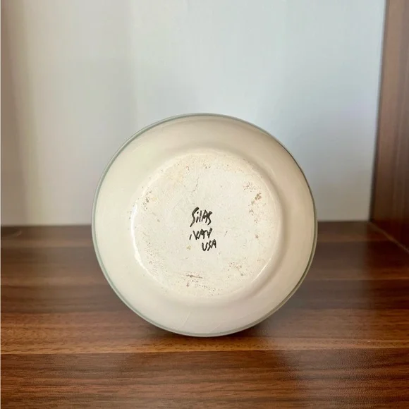 Vtg Native American Navajo Mesa Verde Potter Vase- Silas signed - Picture 4 of 6